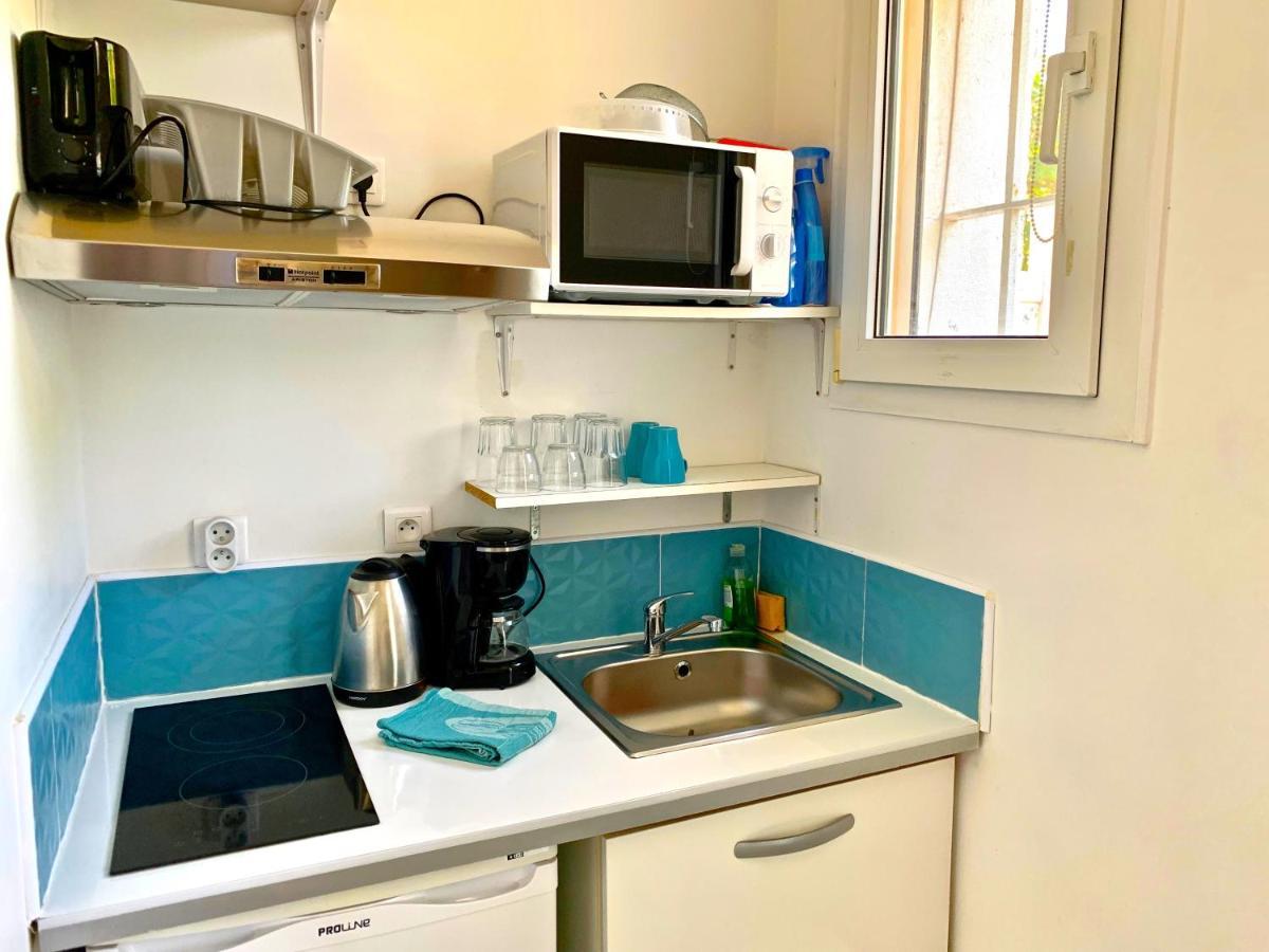 Blue Summer Vibes Mini Studio For Two, Ac, Parking, Beach At 50M, Spa Access -2 La Ciotat Kültér fotó